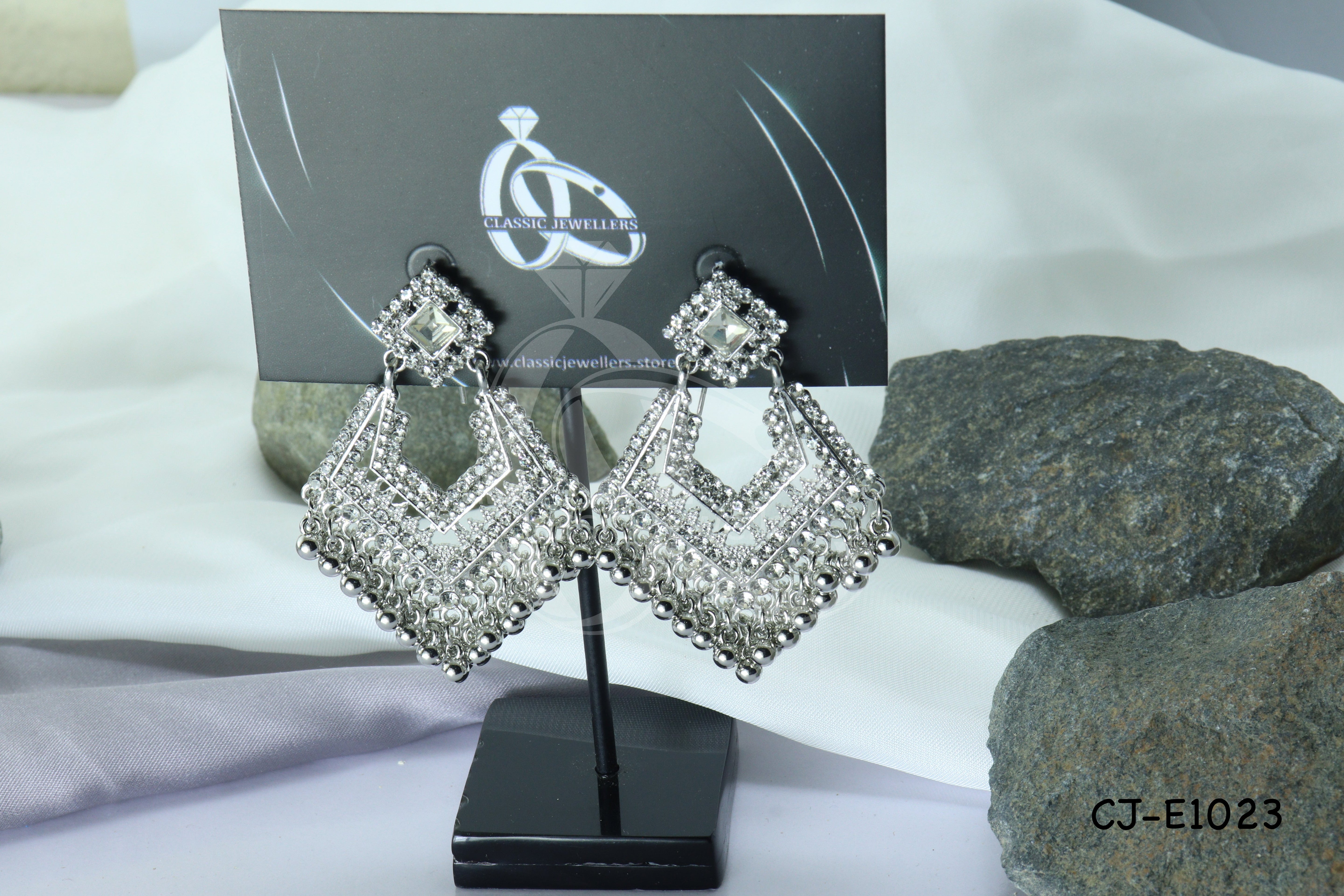 Silver Stone Earring